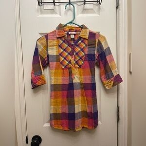 EUC Girls Mossimo plaid shirt dress child size L 10/12